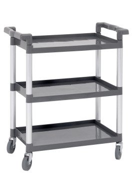 Serveringsvagn 3-hyllplan, aluminum