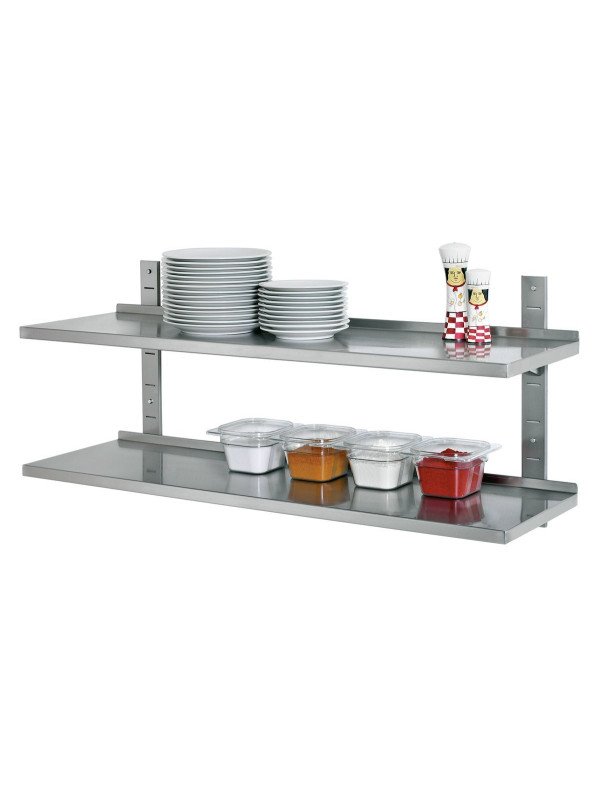 Rostfritt hyllset L1200mm