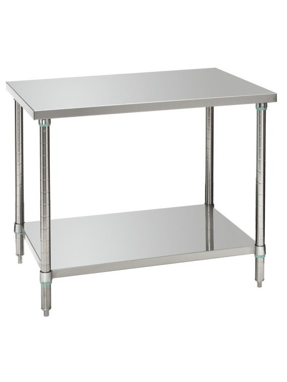 Rostfritt arbetsbord 100cm med underhylla