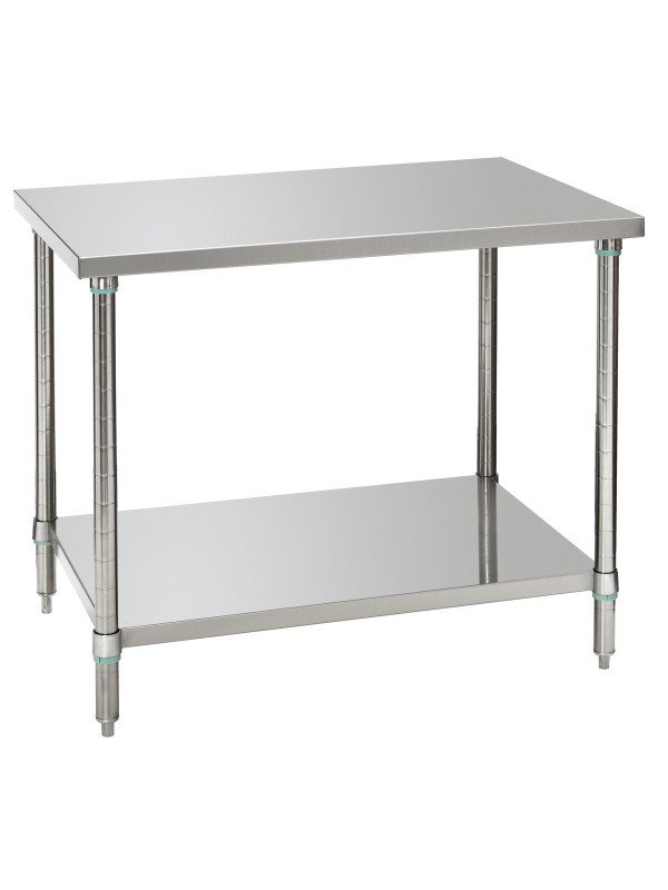 Rostfritt arbetsbord 100cm med underhylla