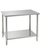 Rostfritt arbetsbord 100cm med underhylla