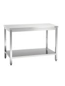 Rostfri arbetsbänk 140cm med underhylla