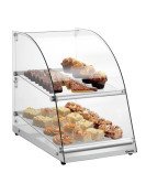 Buffedisplay 360 med 2 hyllplan, glas