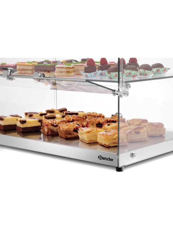 Buffédisplay 550 med 2-hyllplan, glas