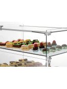 Buffédisplay 550 med 2-hyllplan, glas