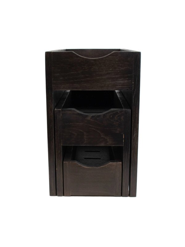 Displayställning med 3 fack, Havanna Black