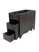 Displayställning med 3 fack, Havanna Black