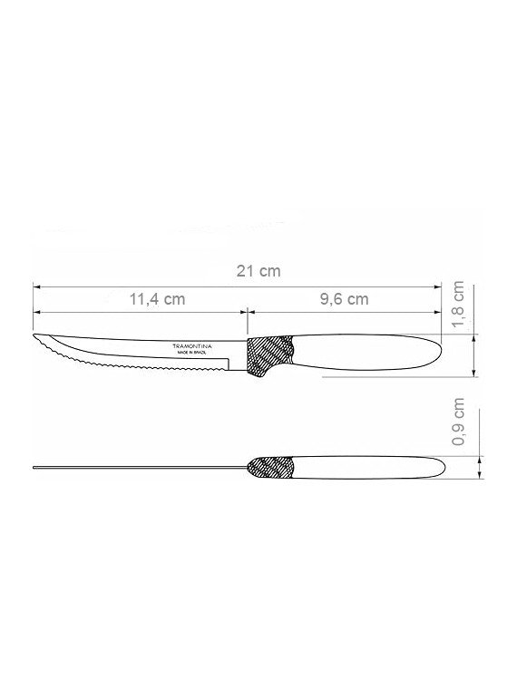 Grillkniv Tramontina Röd 210mm, 12st/frp