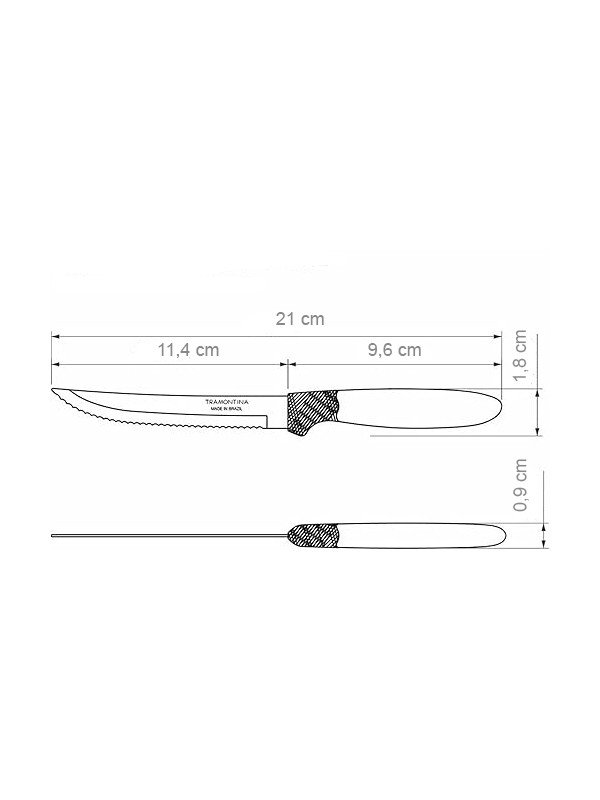 Grillkniv Tramontina Röd 210mm, 12st/frp