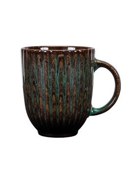 Daisy Mugg 35cl grönsvart dekor, 6 st/frp