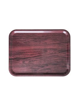 Bricka 43x33 cm Mahogny