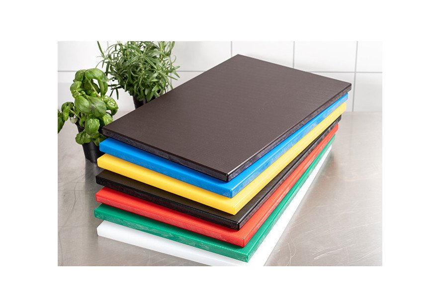 Färgkodning skärbrädor för en hög hygien Färgkodning skärbrädor för en hög hygien